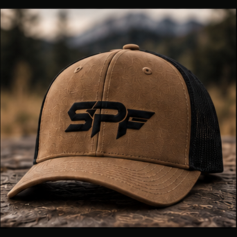 SPF Trucker Brown and Black Hat